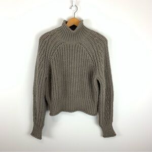 H&M Chunky Knit Wool Blend Boxy Sweater Size XS